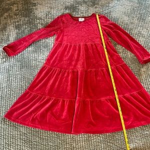 Red Hanna Andersson velvet dress. 140